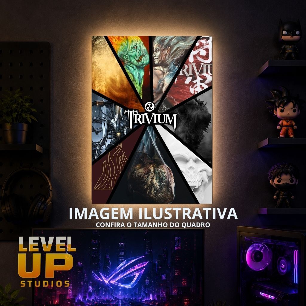 Trivium - Placas Quadros Decorativos Posters Banda Metalcore Heavy Metal Matt Heafy