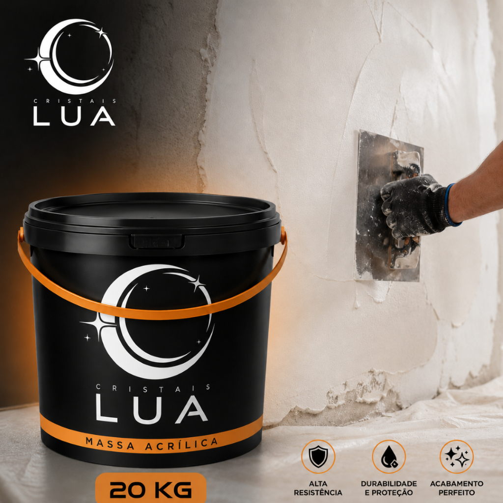 Massa Acrílica Base Água Alto Rendimento Para Parede Concreto e Alvenaria Suave e Durável 20KG