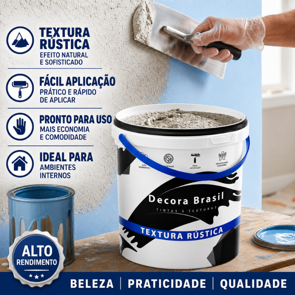 Textura Rústica – Acabamento Sofisticado e Durável para Paredes 20 kg