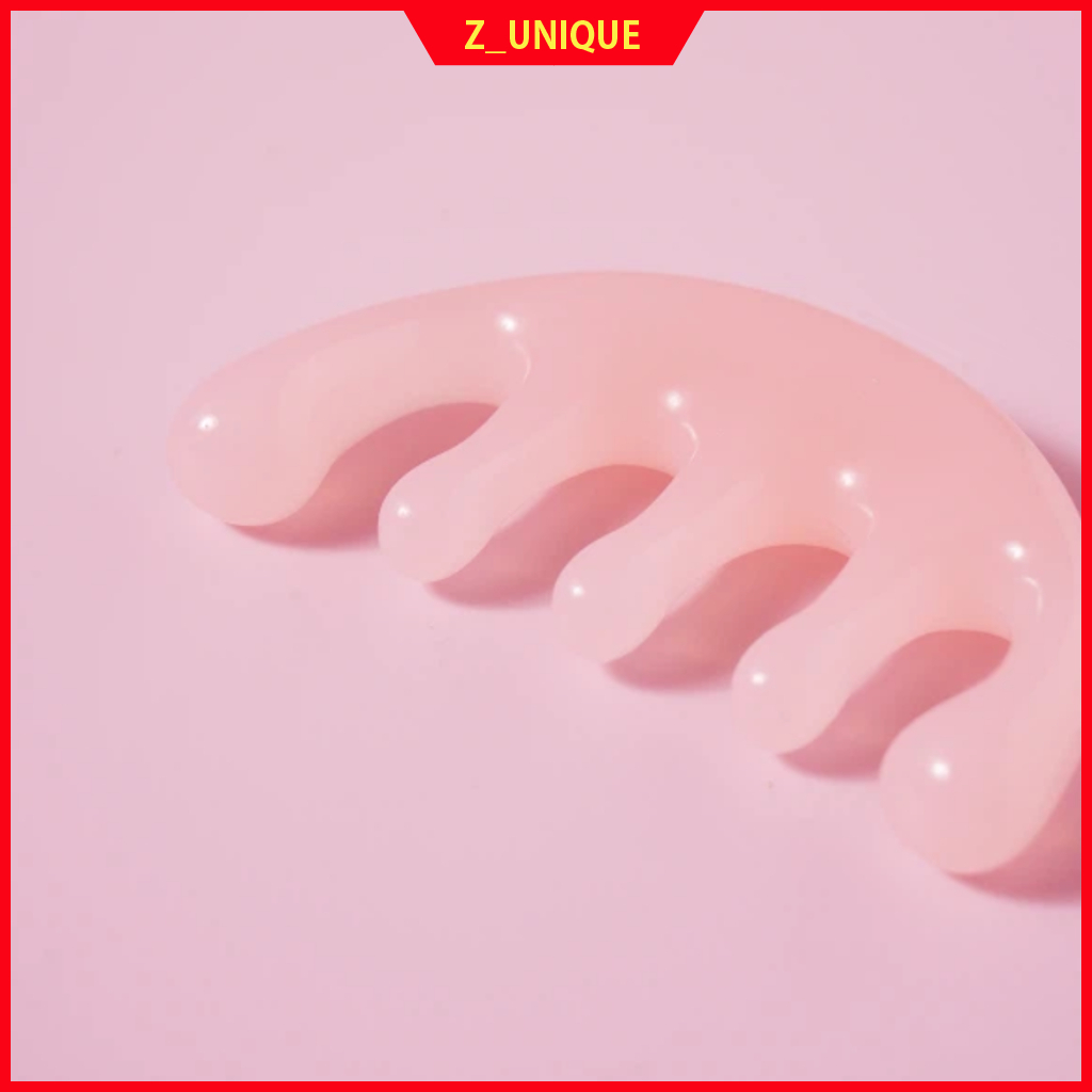 Adorável Massageador De Couro Cabeludo E Corpo Guasha Multi Acupressão Pente Para Cabeça Pescoço Trapézio Alívio De Tensão Muscular Ferramenta De Cuidados Rosa