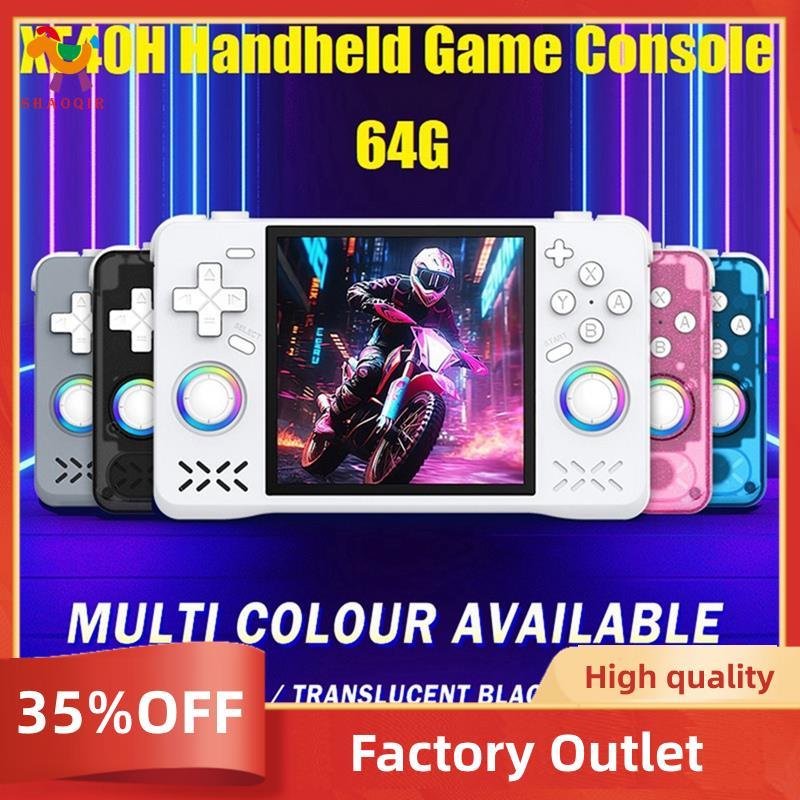 XF40H Retro Console De Jogos Portátil 64G 4.0'Tela IPS Linux Suporta WiFi RGB 3D Joystick Jogador De Jogo De Bolso D