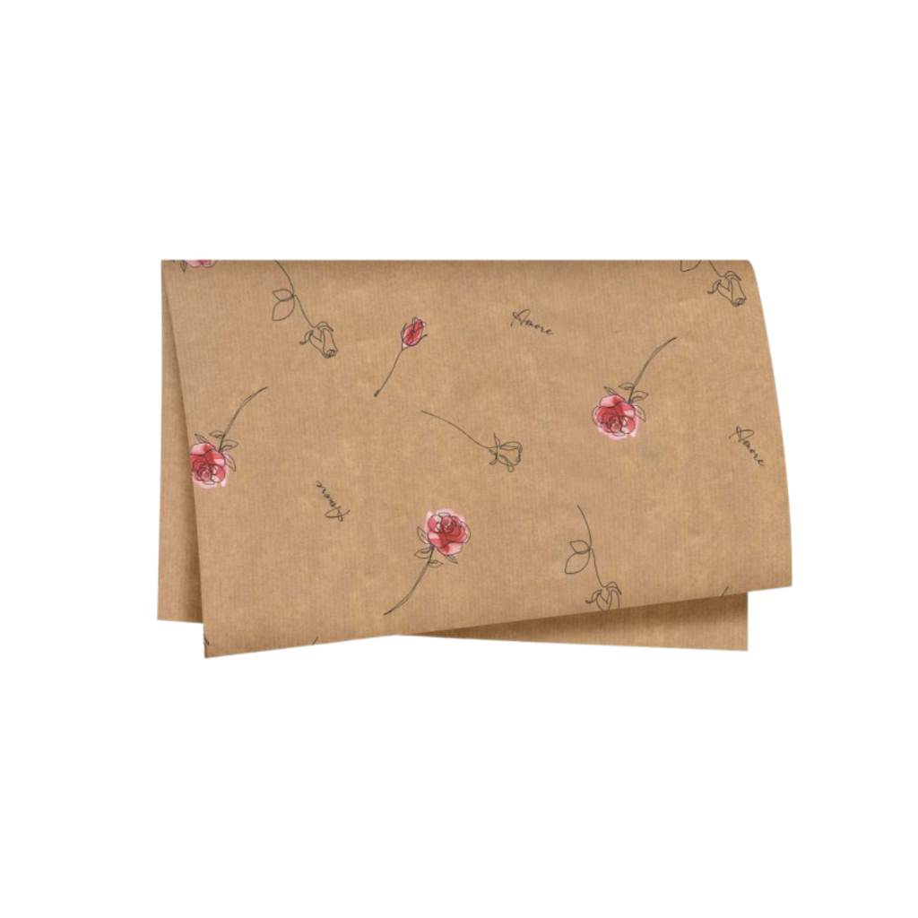 Papel Kraft Personalizado 50x60 cm 70g 100 Folhas para Embalagem com Logo Marca
