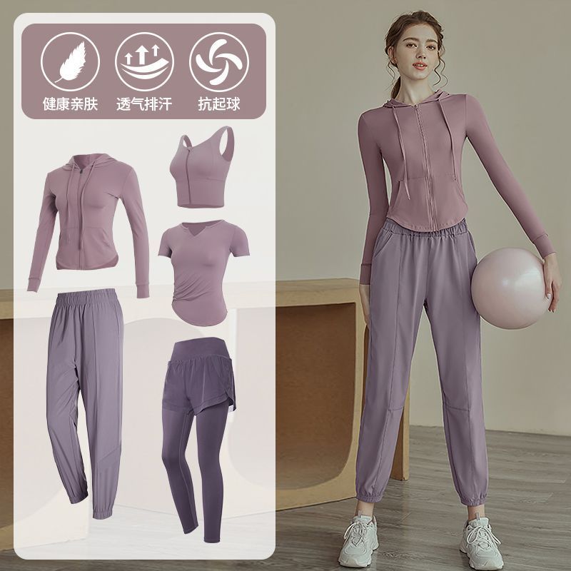 [Dick] Fitness Wear Feminino Solto Casual Sportswear Pilates Training Wear Running Yoga Wear Terno