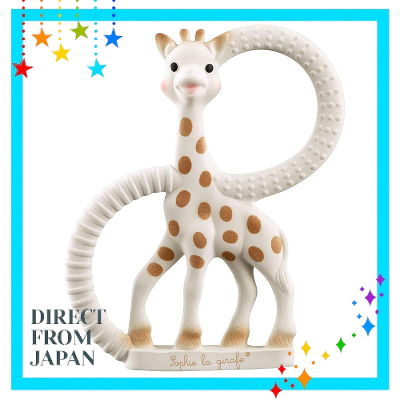 Vulli Sophie the Giraffe Teething Ring Beige Natural Rubber Tiny Spoon [Authentic Product from Japan] 0 Months 0 Years P