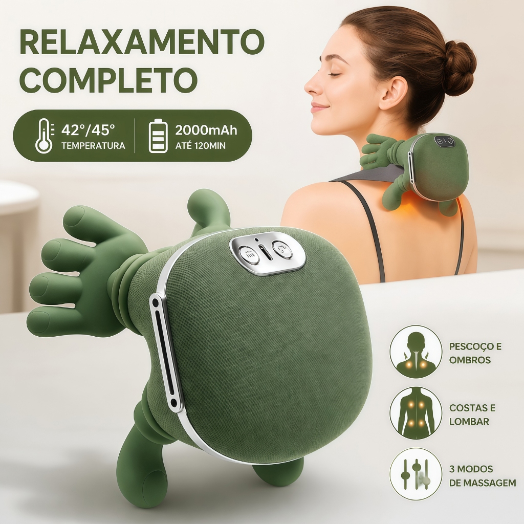 Neck Massager 8 Points Heating Relaxation Tension Shoulder Hands Massage Relief