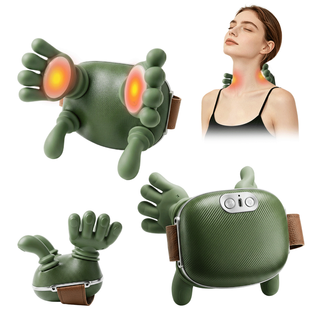 Neck Massager 8 Points Heating Relaxation Tension Shoulder Hands Massage Relief
