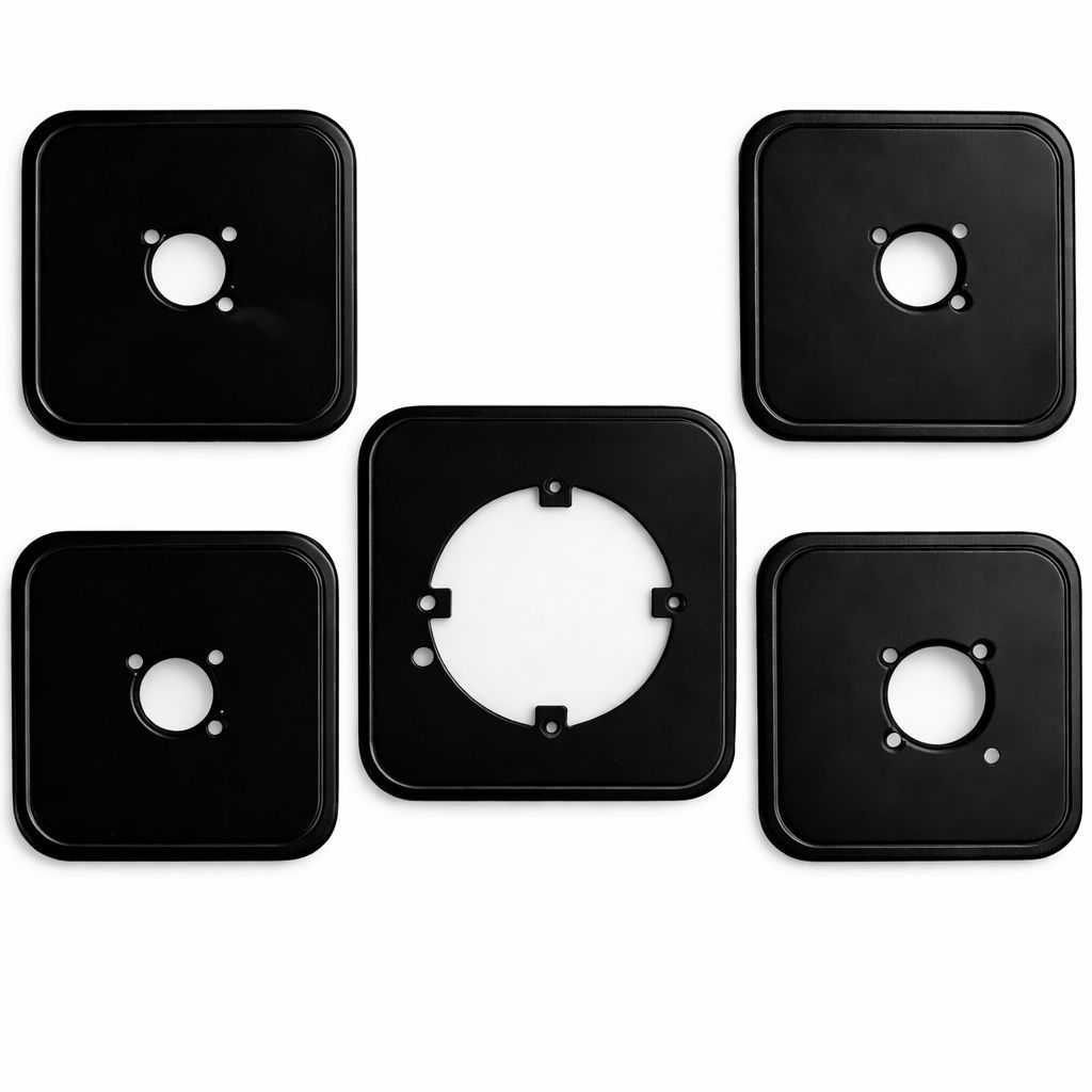 Kit 5 Bases Bolacha Quadrada Cooktop Mueller G5 Tripla Chama + Parafusos Original