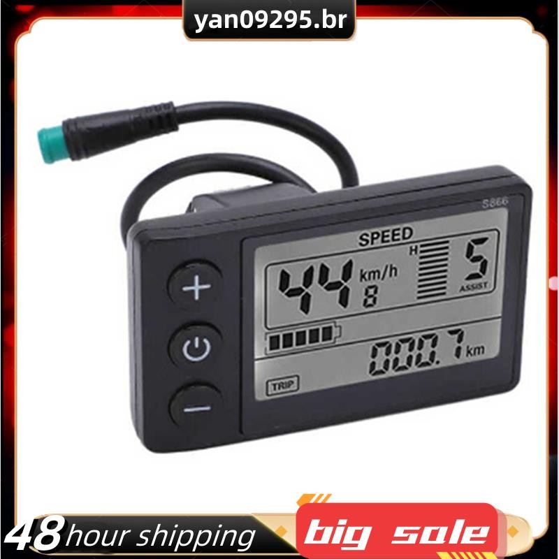 24V 36V 48V 60V Display LCD À Prova D'água S866 Painel Controlador De Exibição De Bicicleta Elétrica Para Scooter