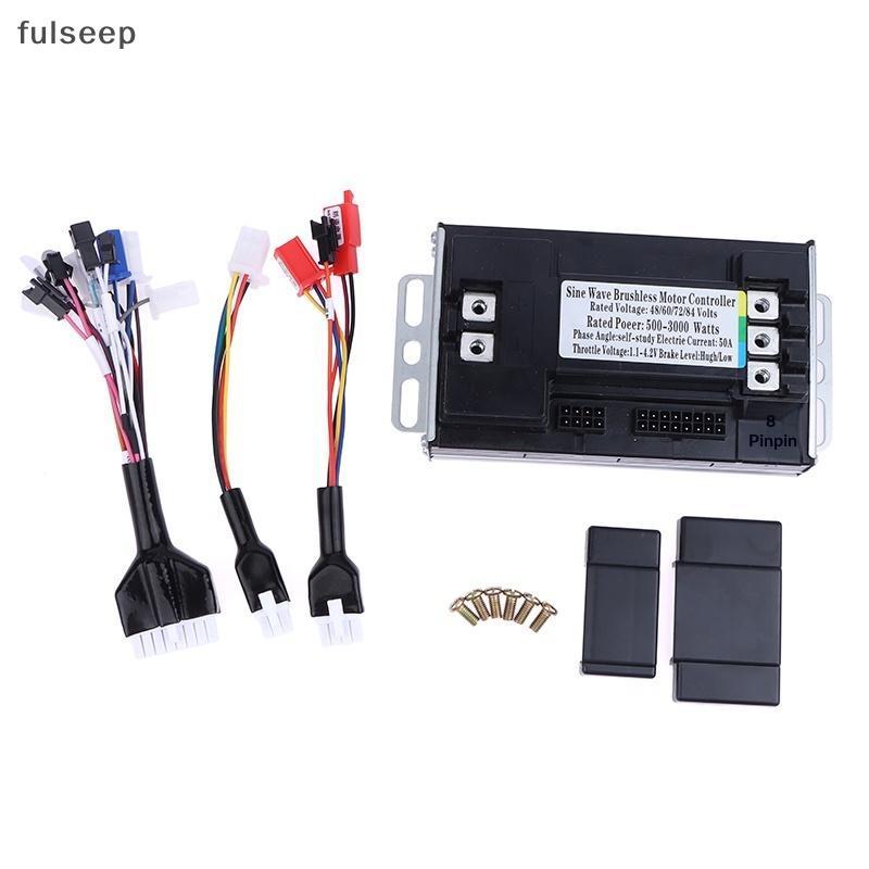 [fulseep] Controlador De Onda Senoidal De Três Modos 48V 60V 64V 72V 500W 3000W 1500W E-bike Moter Sem Escova 50A Para s
