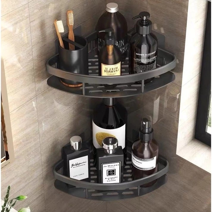 Prateleira de Canto Multiuso Banheiro Organizadora Espaços Suporte de Produtos Shampoo Sabonetes