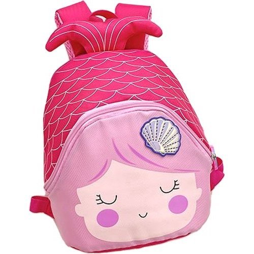 Mini Mochila Infantil Sereia Estampada Colorida Leve Material Resistente Alcas Ajustaveis