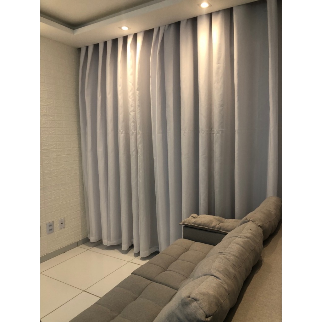Cortina De Voil C/ Forro Blackout Em Tecido Corta Luz 6,00x2,60 Sala E Quarto Promoção