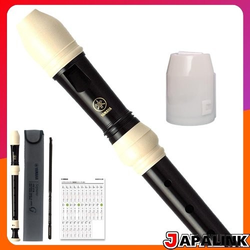 Flauta doce soprano estilo Alémão YAMAHA YRS-37III com conjunto de tampa antibacteriana Direto Do Japão