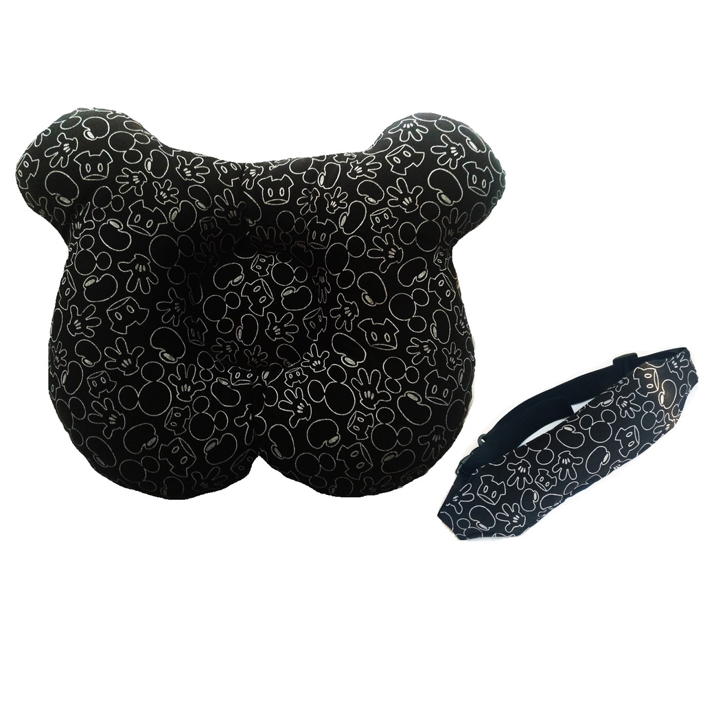 Kit Bebê Faixa Soneca + Almofada Anatomica Anti Cabeça Chata