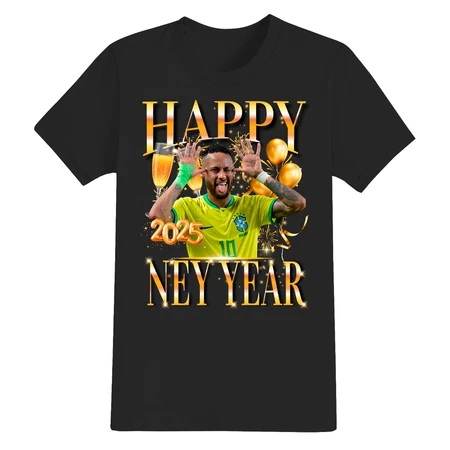 Camiseta Estampada 100% Algodão Premium Happy Ney Year 2025
