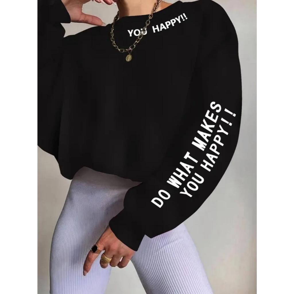 Moletom Feminino  Gola Careca  - 