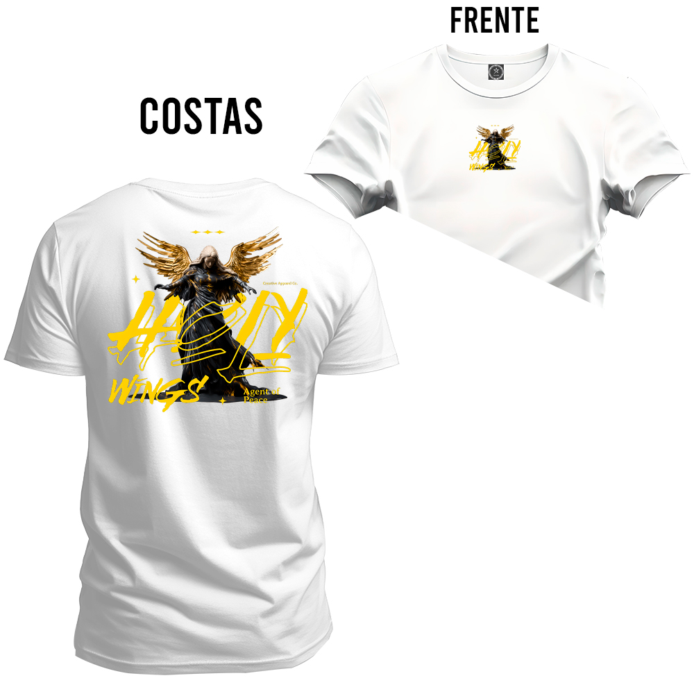 Camiseta T-shirt Algodão Unissex Street Estampada Happy Angel