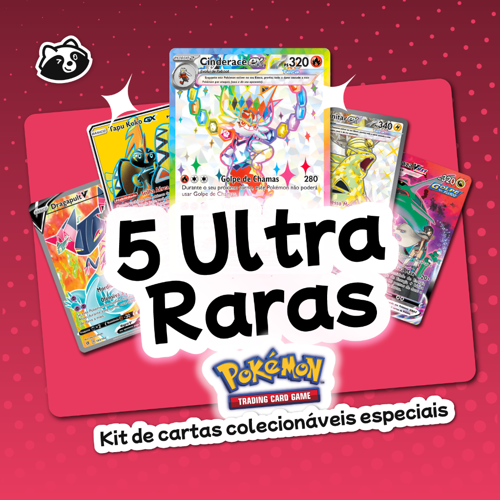 5 Cartas ULTRA RARA Pokémon ORIGINAIS Copag EX / VMAX / GIGAMAX / DOURADA / RARA