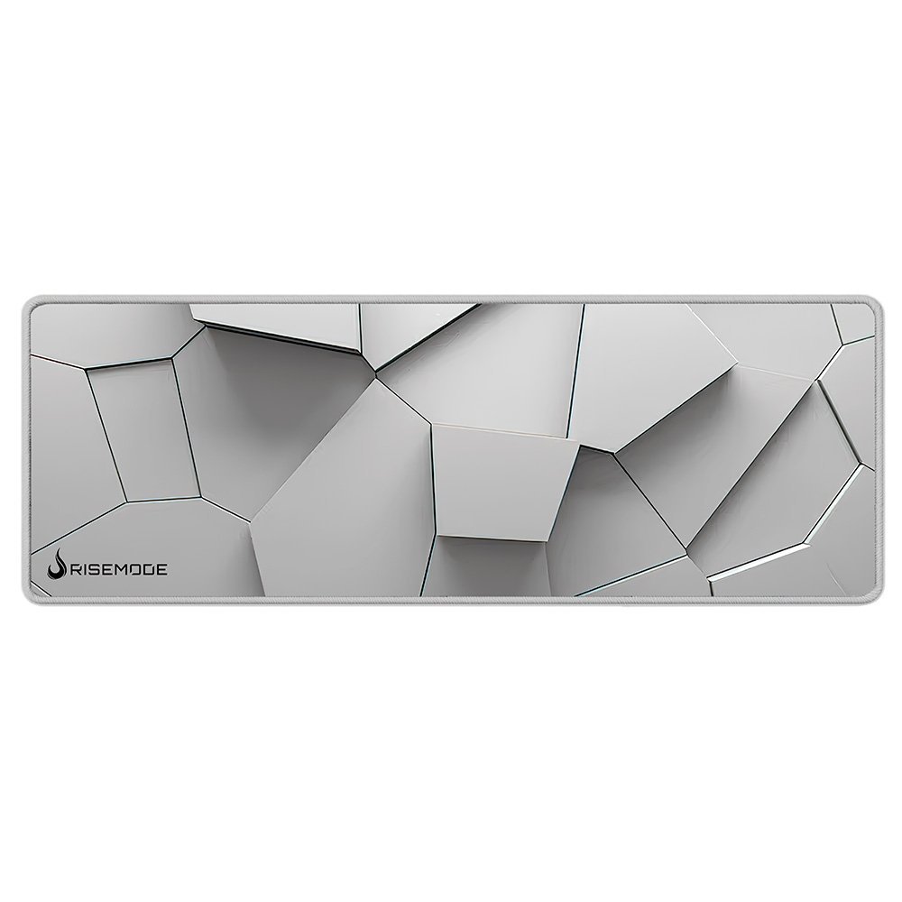 Mousepad Gamer 3D 02 Extended 900x300x3mm Branco Rise Mode
