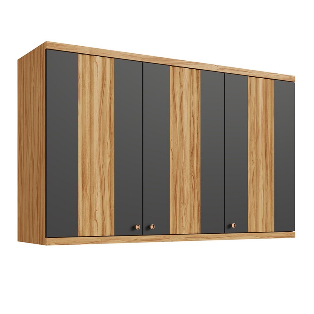 Armário Aéreo Cozinha 120 Cm Sauvignon 3 Portas 100% Mdf - Rio Doce