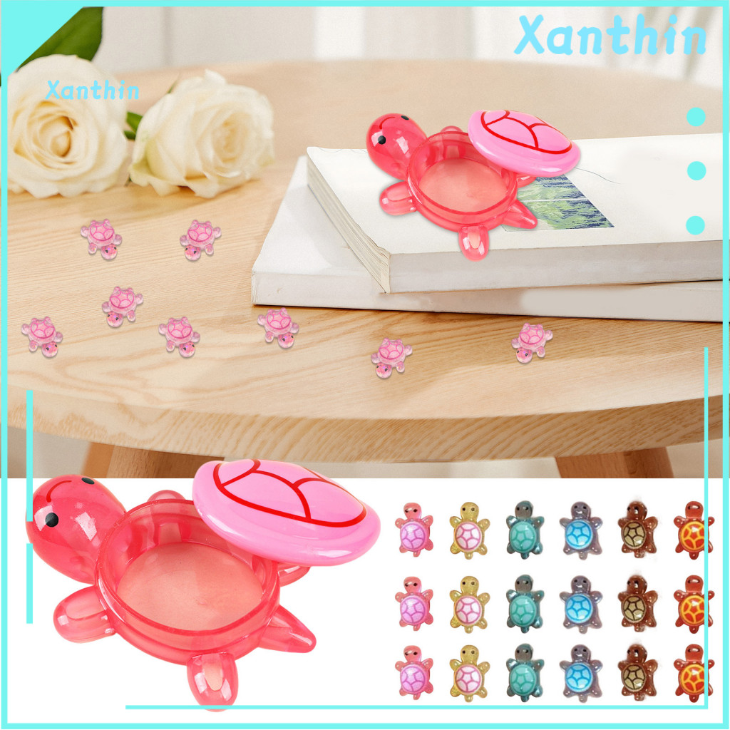 Cute Tiny Turtles for Crafts Glow the Dark Turtle Figurine 100 Pcs Mini Figurines Resin for Fairy Garden Decoration with