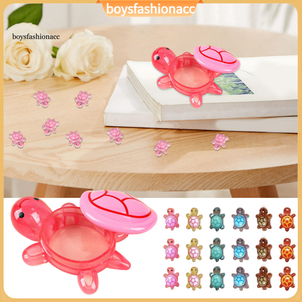 100 Pcs Glow the Dark Mini Turtle Figurines Resin Turtles for Fairy Garden Decoration with Storage Box – Cute Landscap