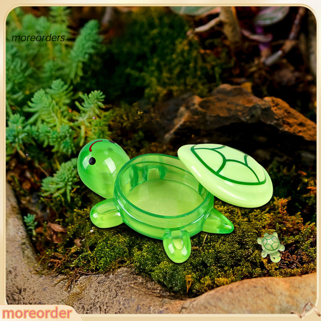 100 Pcs Glow the Dark Mini Turtle Figurines Resin Turtles for Fairy Garden Decoration with Storage Box – Cute Landscap
