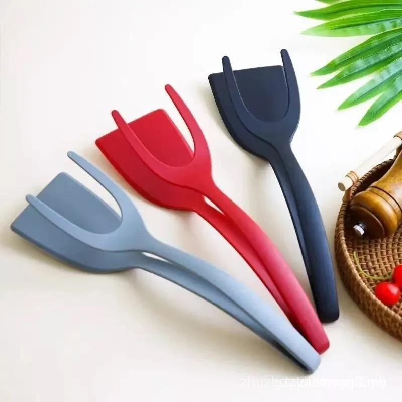2-in-1 Turner and Spatula Tong – Egg Flipper, Versatile Kitchen Cooking Tool for Eggs, Pancakes, French Toast &