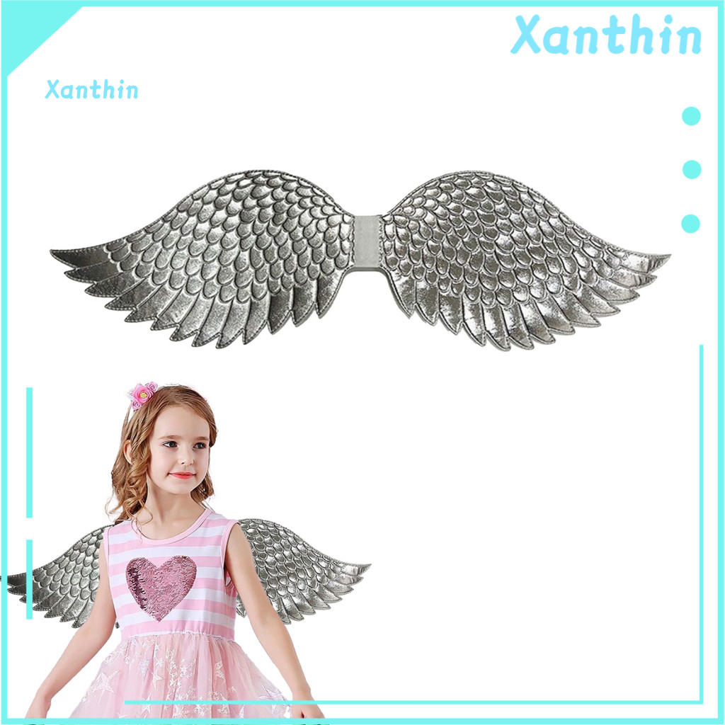 Shining Star Festival Outfit Angel Wings Costume for Women Kids Pixie Fairy Rainbow Dress-up Props for Halloween Festiva