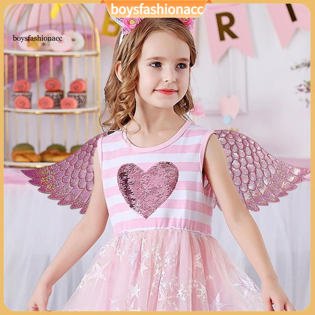 Angel Wings Costume for Women Kids Pixie Fairy Rainbow Dress-up Props for Halloween Festivals Photography Party Cosplay