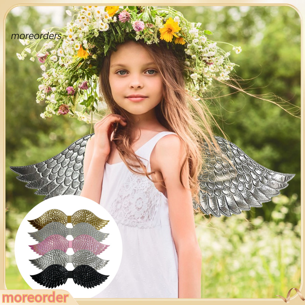 Angel Wings Costume for Women Kids Pixie Fairy Rainbow Dress-up Props for Halloween Festivals Photography Party Cosplay