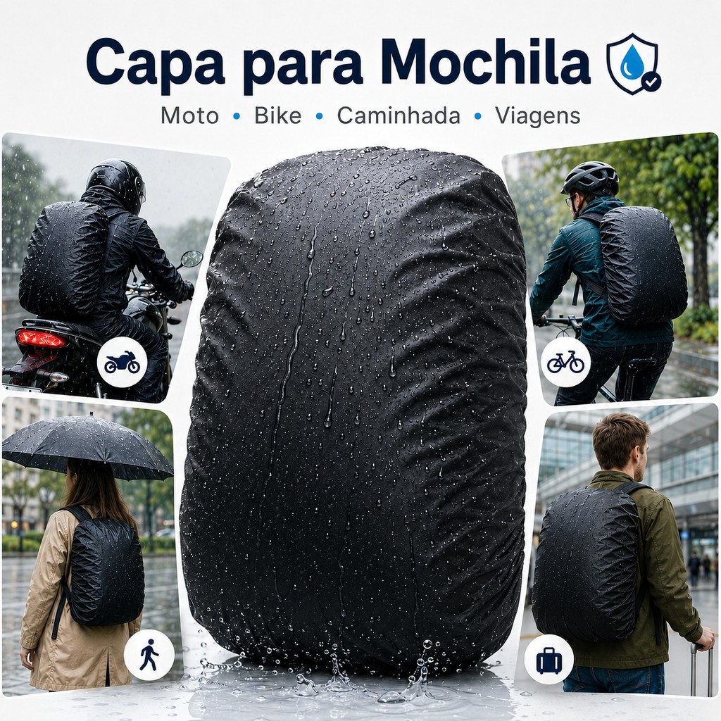 Capa de Mochila Impermeável À Prova D'Água Poeira Para Ciclismo Caminhada Viagem Campig Trilhas