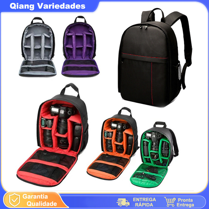 Mochila para câmera SLR à prova d'água Nikon, Canon, Sony, lentes grandes para câmeras fotográficas e acessórios