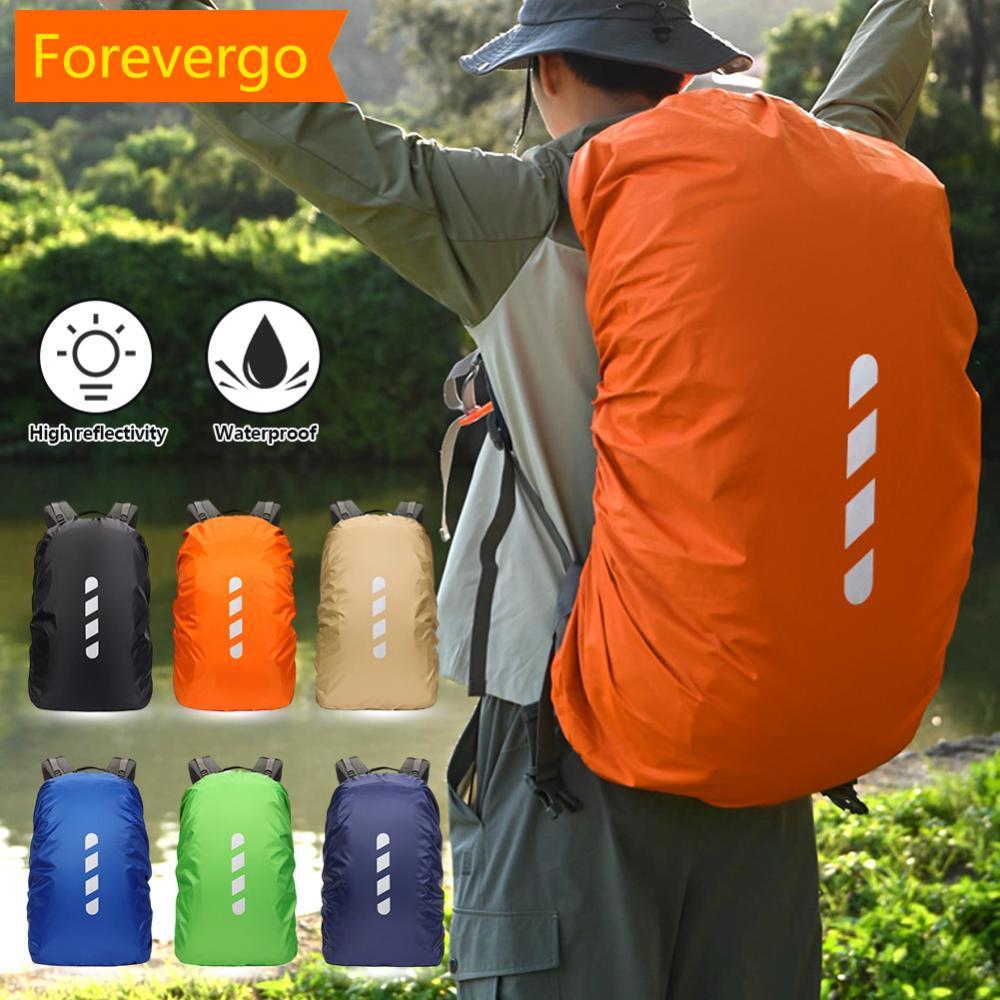 forevergo 15-75L Mochila Reflexiva Capa De Chuva À Prova D'água Esporte Ao Ar Livre Ciclismo Luz De Segurança Noturna Bo
