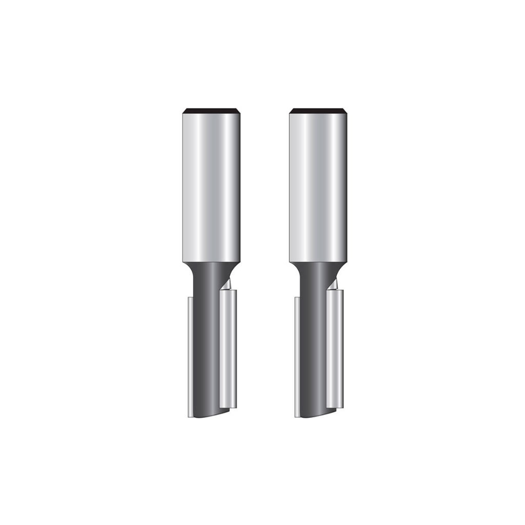 Kit 2 Fresas Paralela Dupla 1/4 Pol Makita D-49052 para Tupia Corte Preciso Madeira MDF