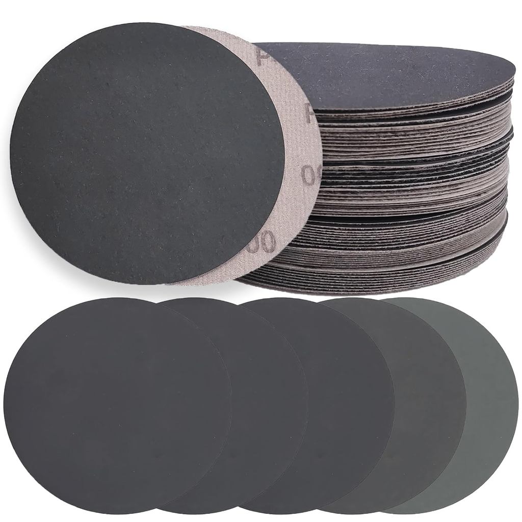 50 Pcs 6 Inch Wet Dry Sanding Discs 1000 1500 2000 3000 5000 Grit Sandpaper Sander Round Sand Paper Hook and Loop Waterp