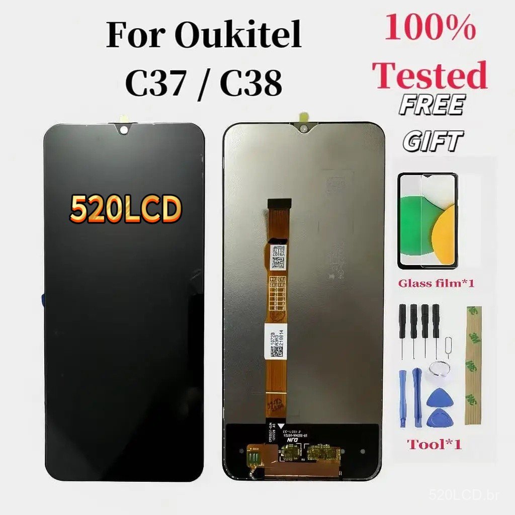 Tela de Inspeção de Qualidade 100% A+ para Substituição de LCD do Oukitel C37 C38. C38 Touch-Sensitive Smartphones WBPM