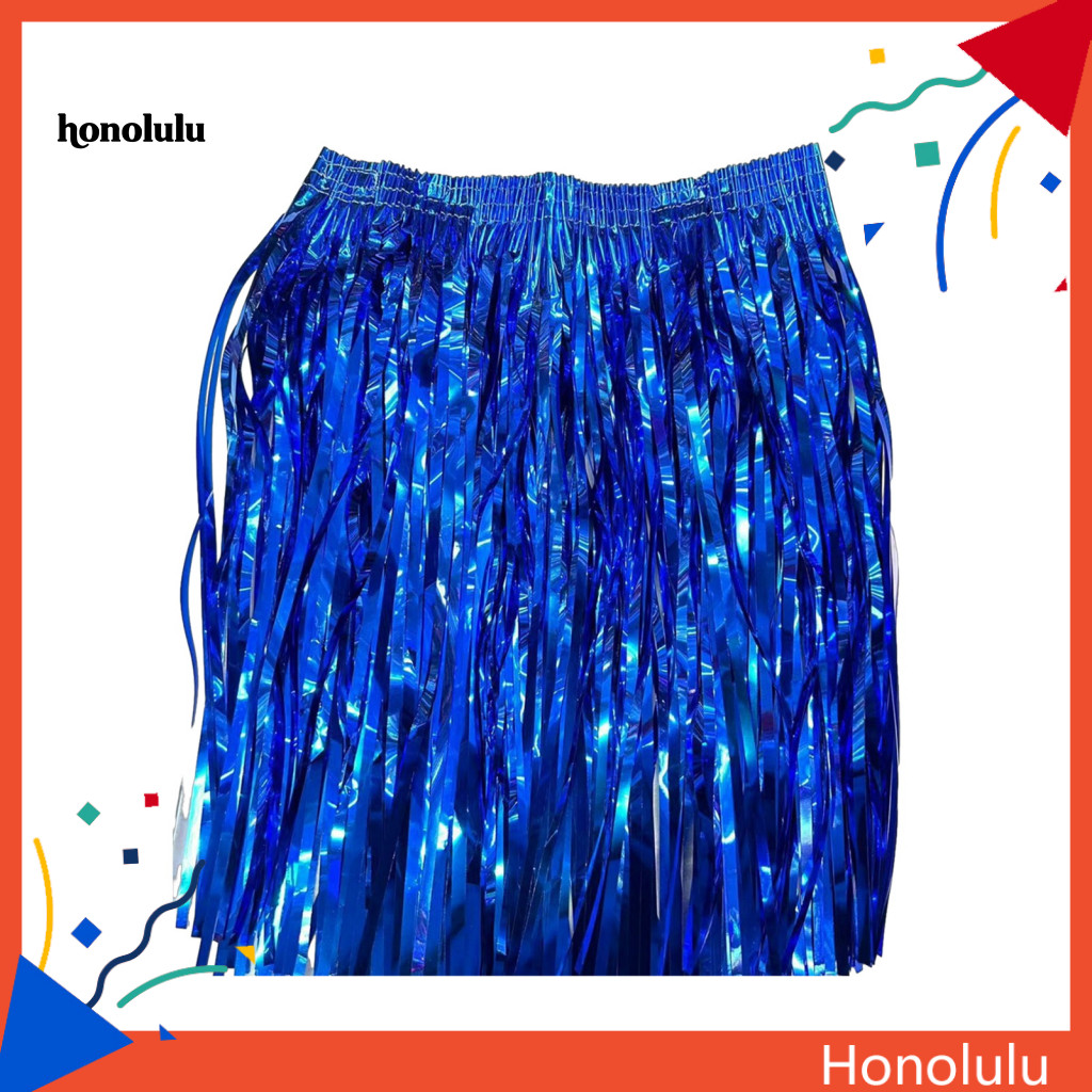 Hawaii Skirt Comfortable Summer Kids High Waist Double Layer Beach – Lightweight Rain Silk Hem Perfect for Travel Part