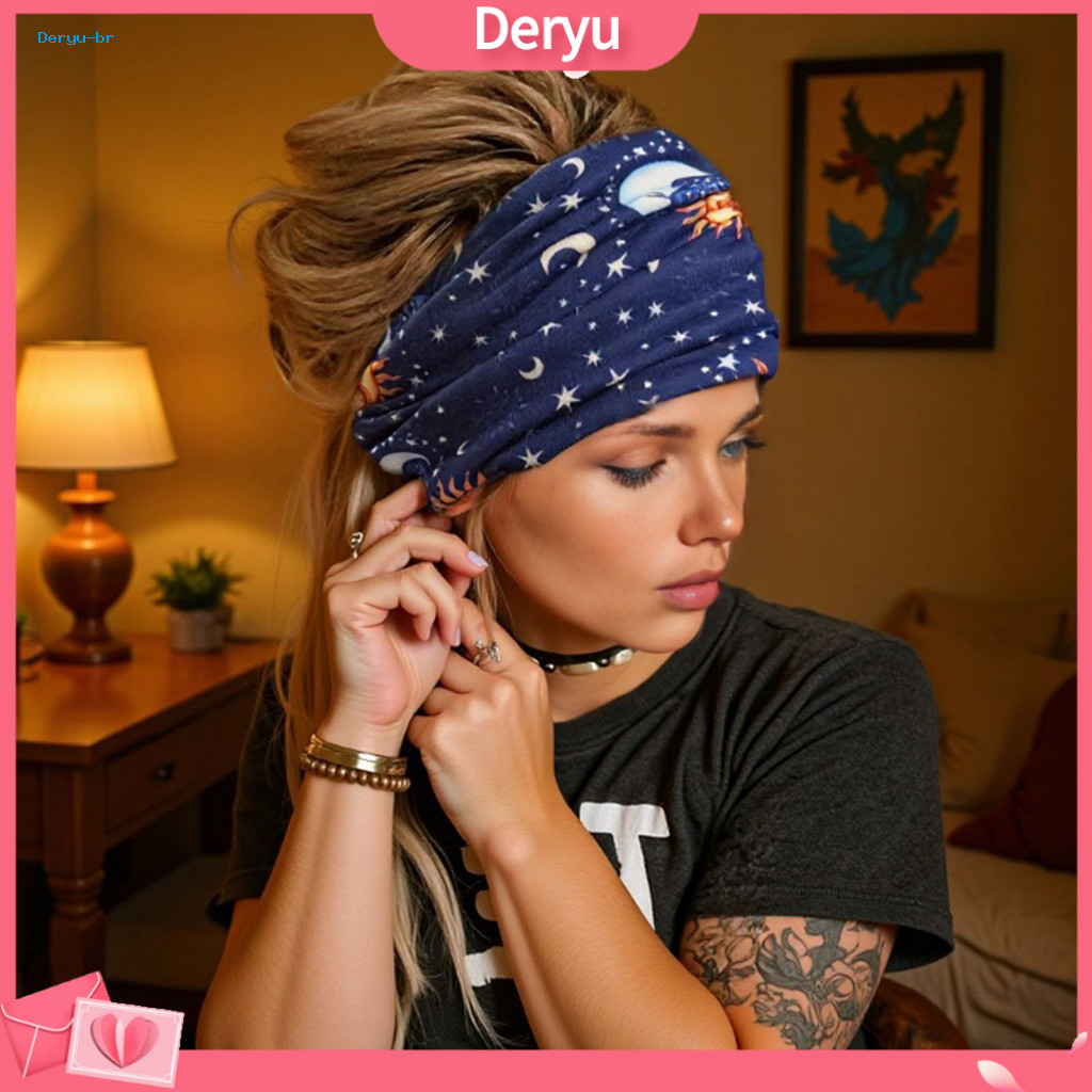 Wide Headband Bohemia Breathable Stretch Yoga Knotted Hairband Style Head Wrap for Women and Girls – Comfortable Hair