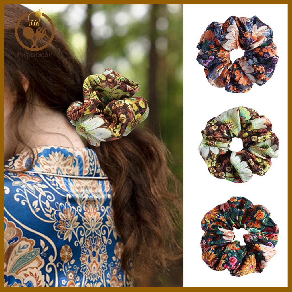 Comfortable Hair Band High Elastic Floral Ties Adjustable Non-irritating Scalp Durable Bands for Women and Girls Soft St
