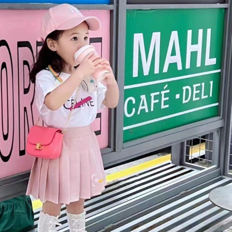 WFRV Girls' Summer Holiday Casual Short Skirt Simple Fashionable Comfortable Pleated Wearing Safety Pants Pure Cotton