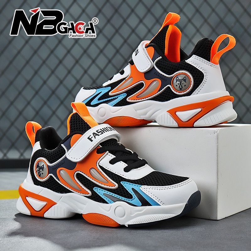 Tênis Infantil 2023 Novos Casual Para Meninos Mesh + Leather Comfortable Running Sports 5-15Y Boy Girls Flat Shoe