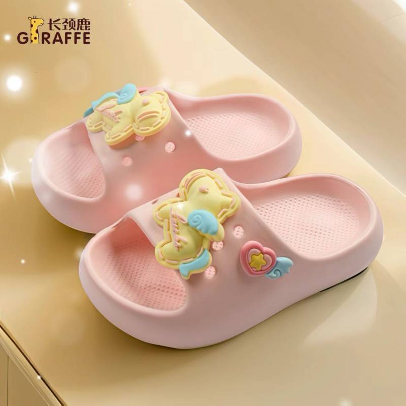 Cartoon Pony Children Cute Comfortable and Non-Slip Trendy Fashion Boys and Girls Baby Eva Slippers i2VQ