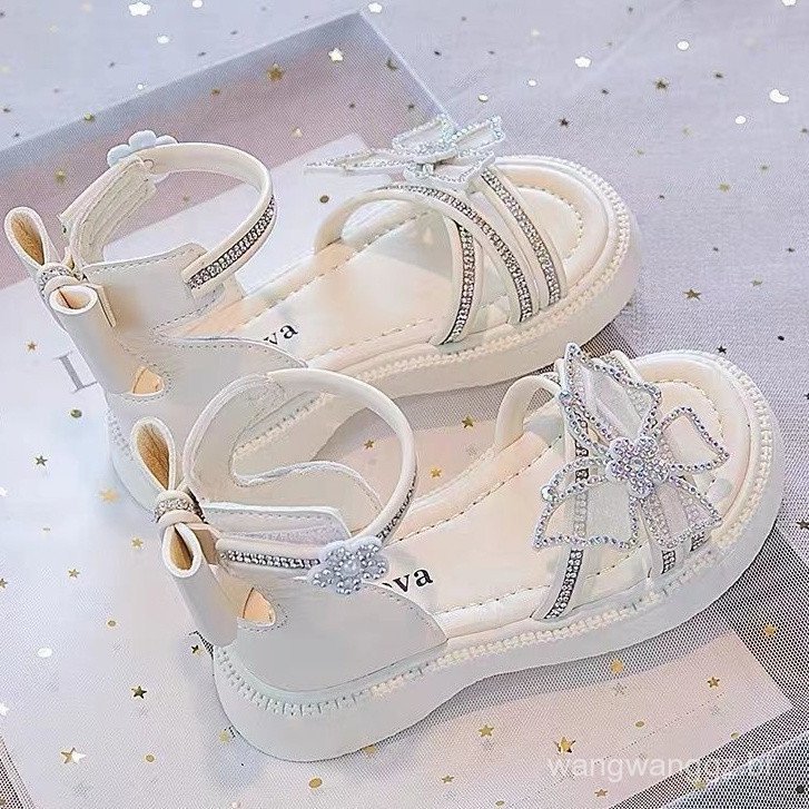 Sandals with Pearl Straps, Soft Soles, Comfortable for Girls YUX8