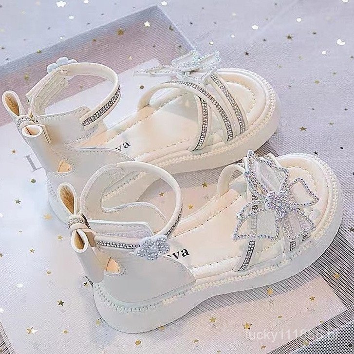 Sandals with Pearl Straps, Soft Soles, Comfortable for Girls YUX8
