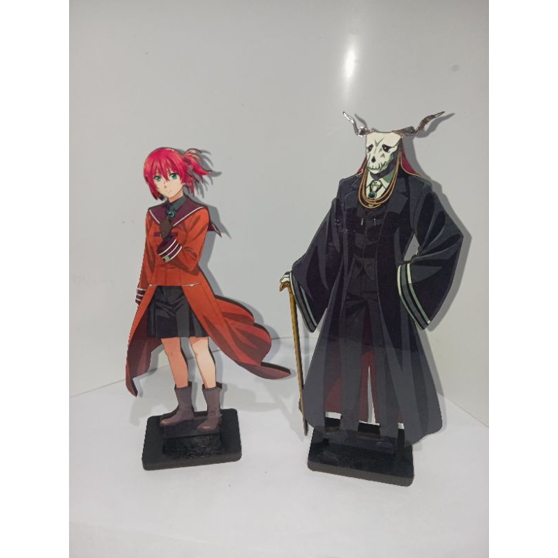 combo 2 pedestais decorativos personagens Elias e chise Hatori anime the ancient Magnus Bride toten action figure