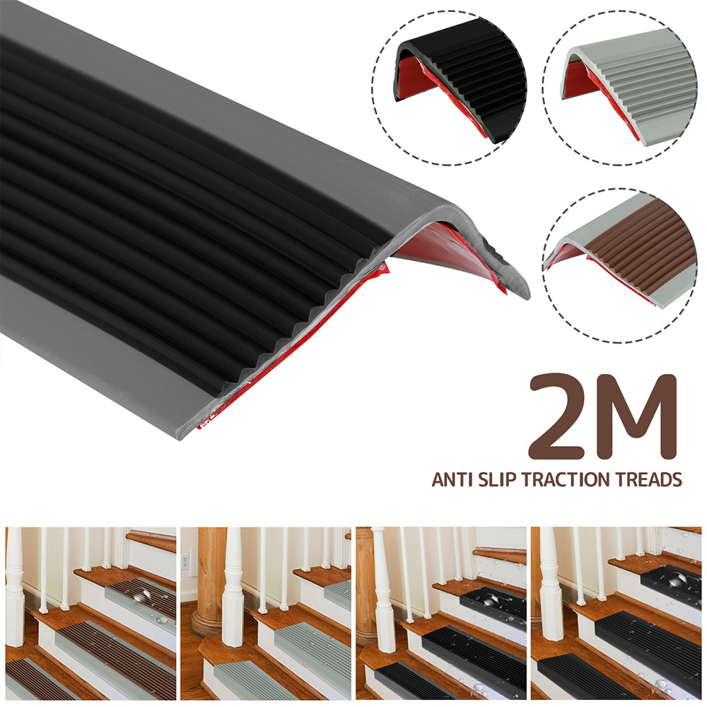 1 Rolo Protetor De Borda Da Escada PVC Macio Antiderrapante Nariz Afiação Em Forma De L Auto-Adesivo Passo Guarnição Tir