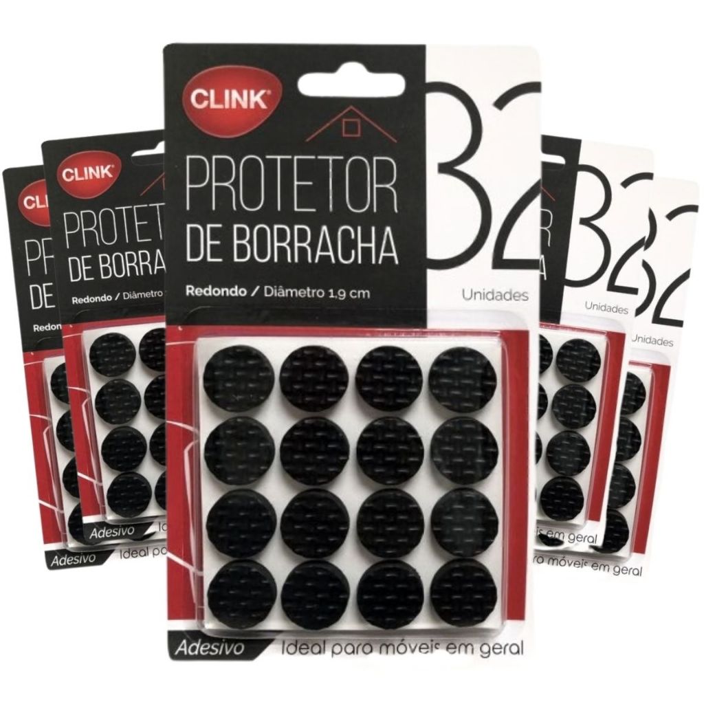 Kit 160 Protetor Redondo Feltro Auto Adesivo 1,9cm Colante Pé Sofá Cadeira Mesa Para Não Riscar Piso Anti derrapante