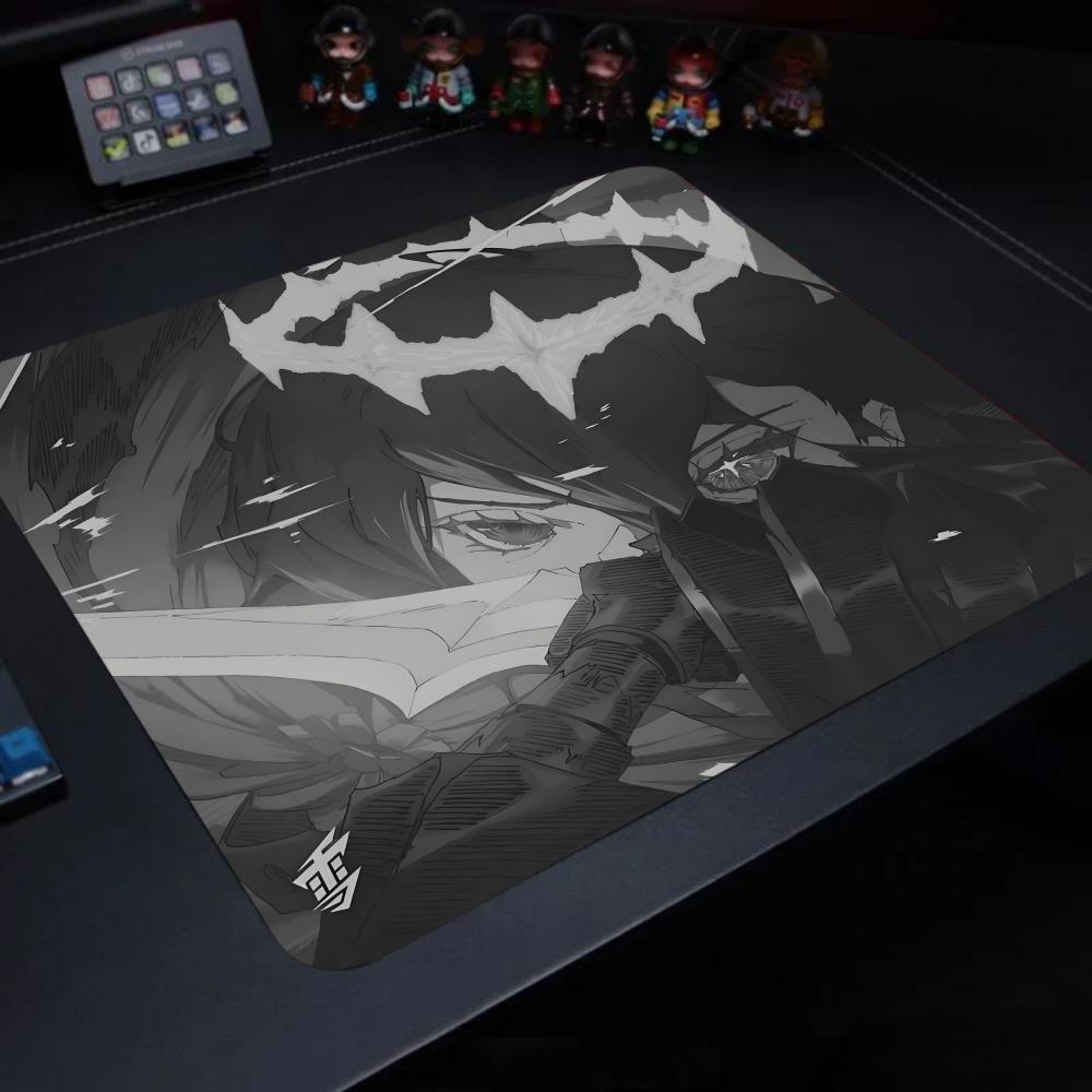 Yuki Aim Monokuro Mouse Pad 45x40CM Velocidade Gaming Mousepad Mecha Bloqueio Borda E-Sports Jogo Profissional Mause Est