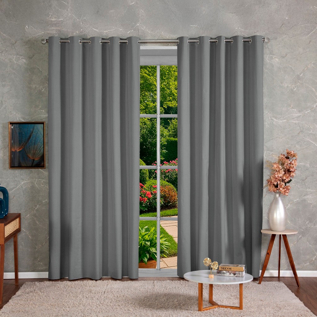 Cortina Blackout 100% Em Tecido + PVC 4,00m x 2,70m Corta Luz Total Sala Quarto Blacaute
